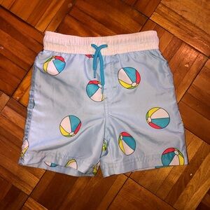Kids Light Blue Beach Ball Shorts